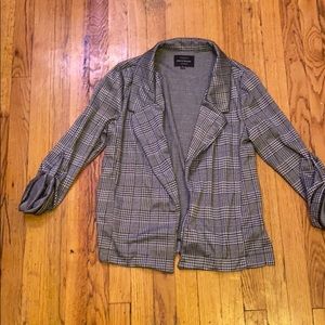 Plaid Cropped Blazer